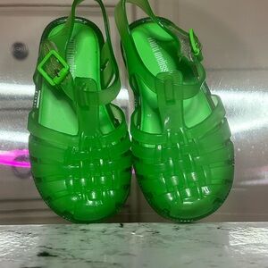 Mini Melissa Bright Green Jelly Shoes